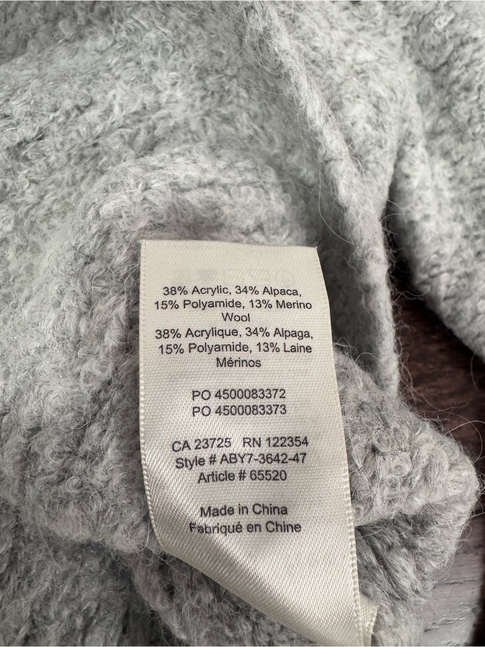 Wilfred Free Gwyneth Sweater Alpaca Merino Wool Blend Grey Size XS - Picture 11 of 12